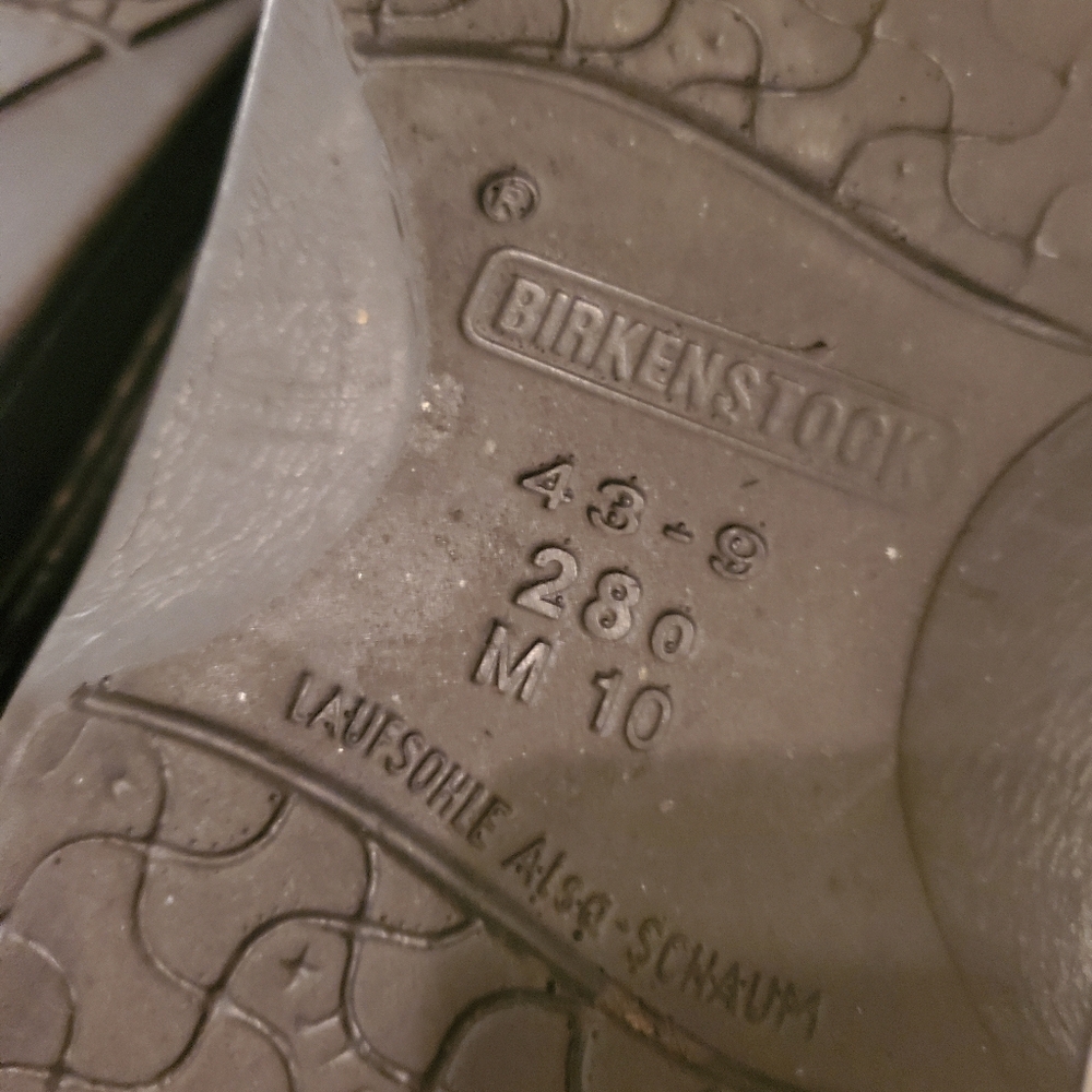 BIRKENSTOCK Vintage Footprint Memphis‎ Black Leather Oxford Derby Shoes Men's 10 - Picture 10 of 11